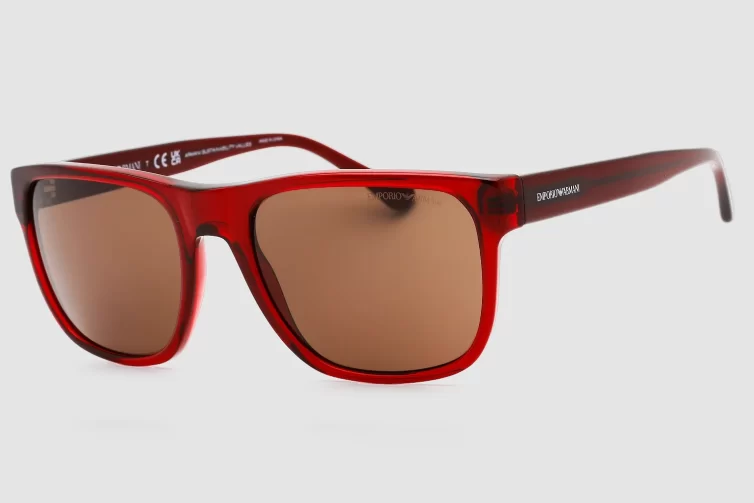 Gafas de Sol Emporio Armani 0EA4163 Transparent Bordeaux / Dark Brown