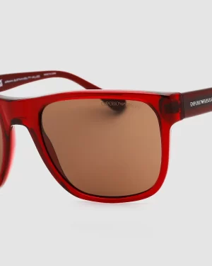 Gafas de Sol Emporio Armani 0EA4163 Transparent Bordeaux / Dark Brown